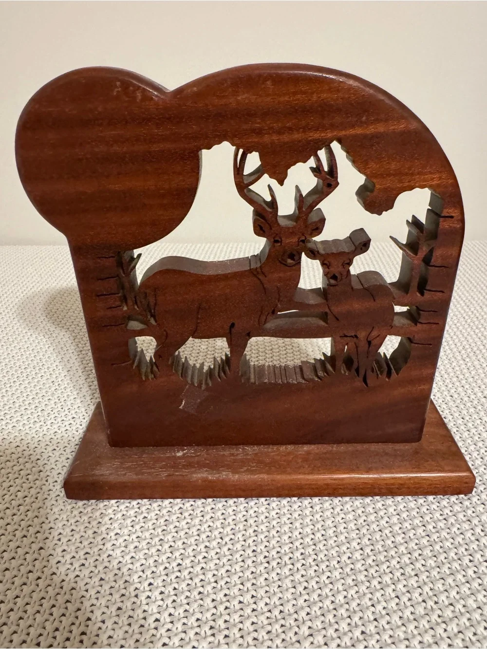 Woodland Deer Mantel Clock - Brown